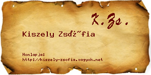 Kiszely Zsófia névjegykártya